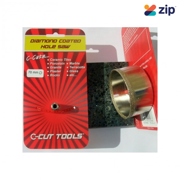 C-CUT TOOLS DCHS70S - 70mm Diamond Coated Hole Saw Holesaws